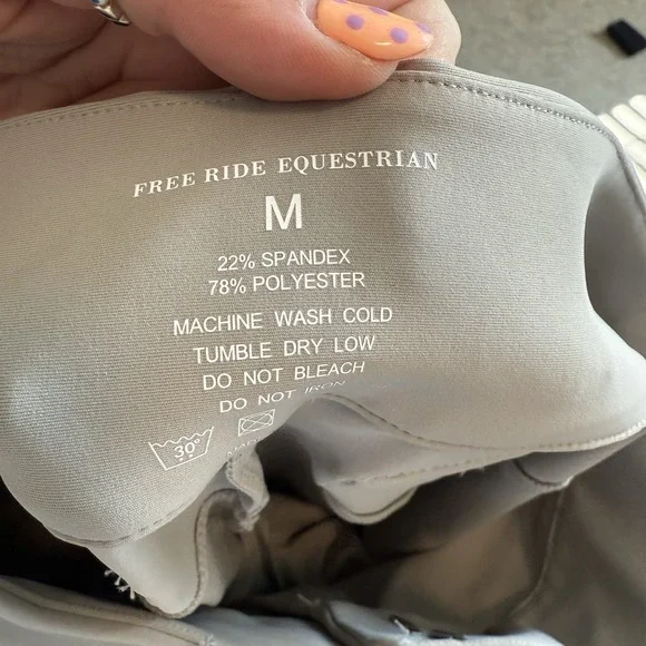 NEW Free Ride Equestrian Lux Breech Knee Patch Sand Lux Womens Size Medium Horse - Picture 9 of 12